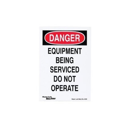 MASTER LOCK MAGNETIC LOCKOUT SIGN DANGER - EQUIPMENT BEING SERVICED DO NOT OPERATE (10'S/BAG)